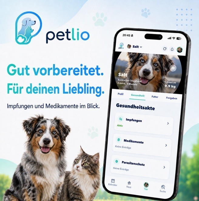 Marketingmotiv zur Petlio-Gesundheitsakte